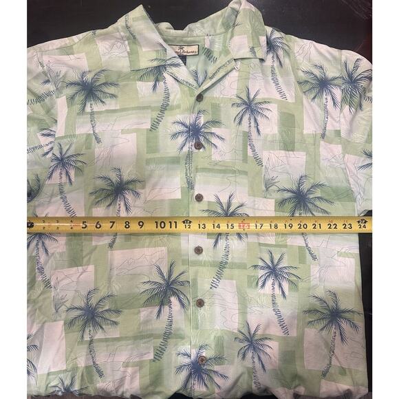 Tommy Bahama Men’s Hawaiian Shirt Size XL Green Palm Silk Beach Relax Island - Picture 8 of 9